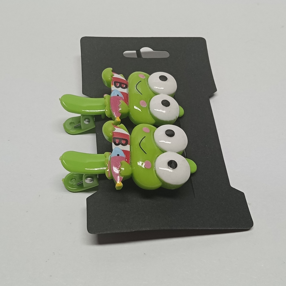 Keroppi hair clips